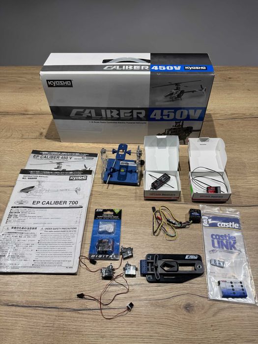 Śmigłowiec Kyosho Caliber 700, Caliber 450.