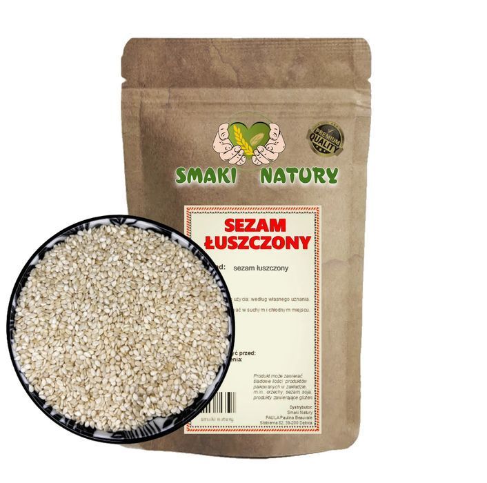 SEZAM Biały PREMIUM 500g łuszczony SmakiNatury