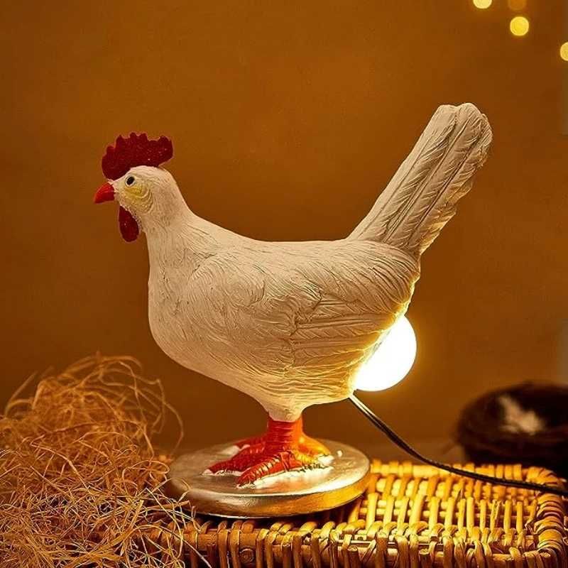 Декоративный ночной светильник в виде курицы