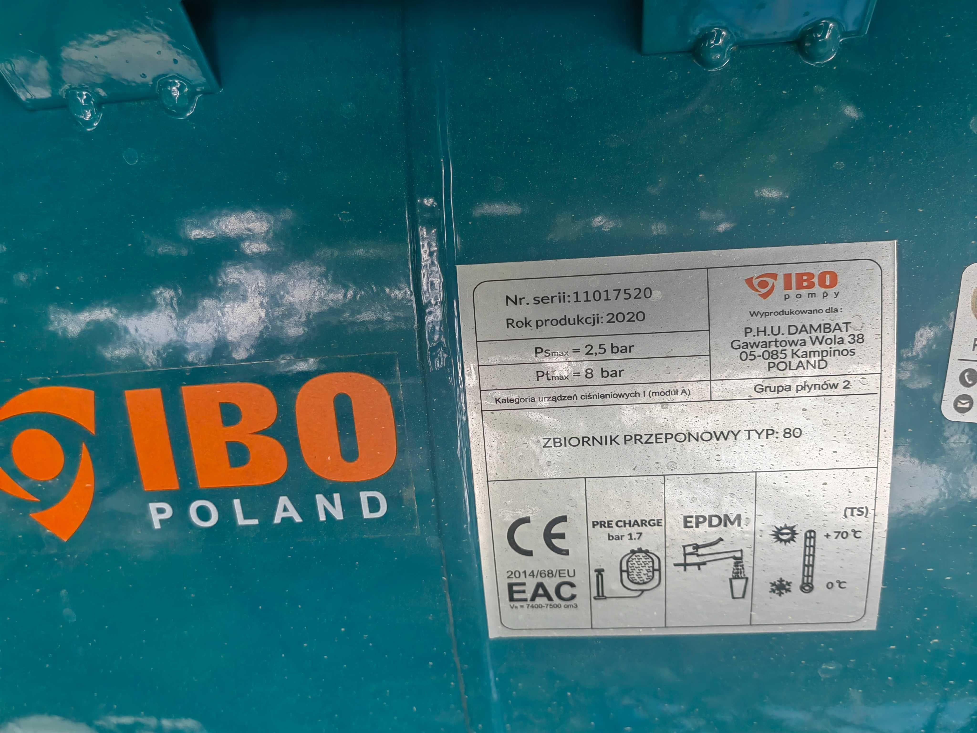 Zestaw pompa samossąca/hydrofor IBO 60L