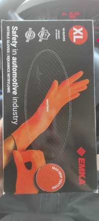 Rękawiczki gumowe nitrylowe bezpudrowe mocne  XL