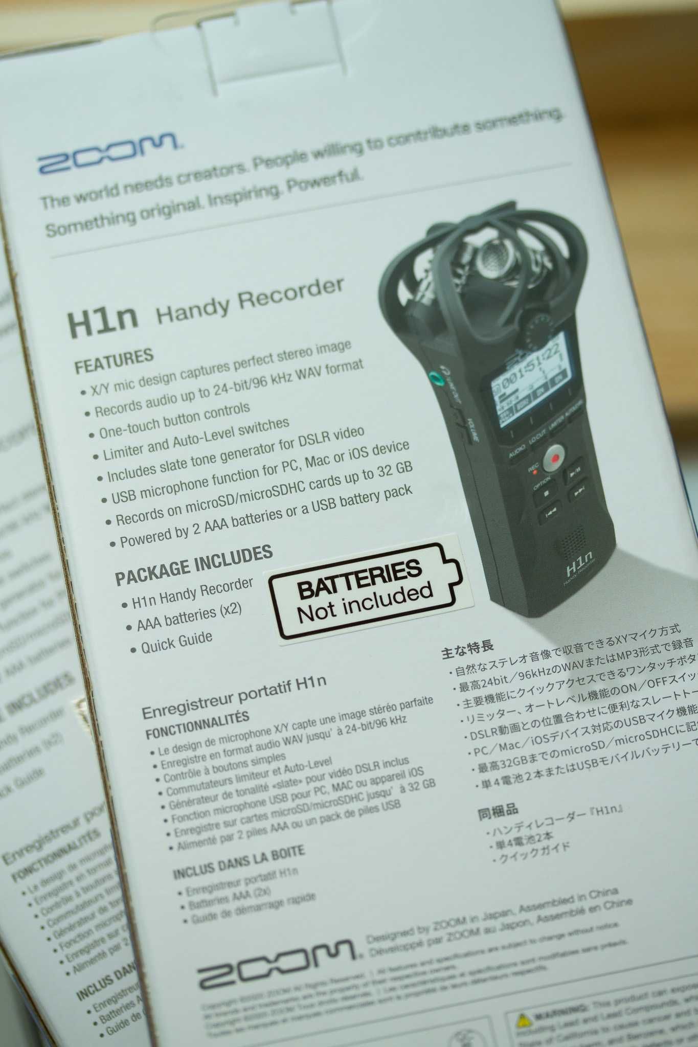 Новий Zoom H1N Аудіорекордер диктофон запис звуку рекордер про