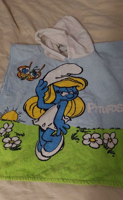 Ręcznik z kapturem - smerfetka