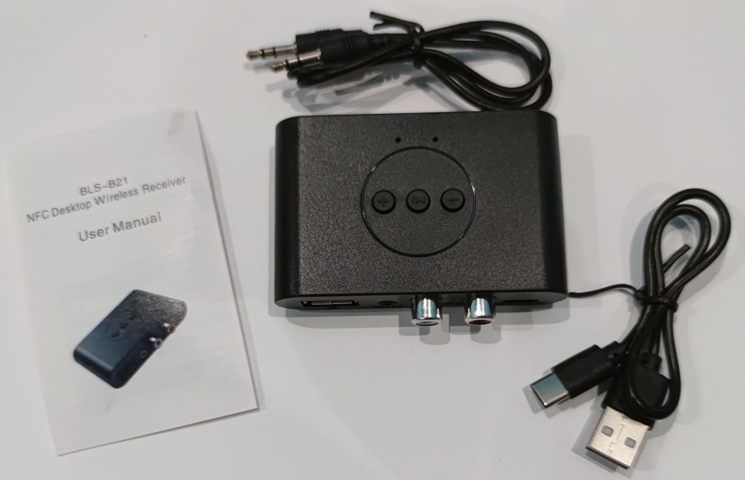 Bluetooth адаптер AUX 3,5 mm з мікрофоном + NFC