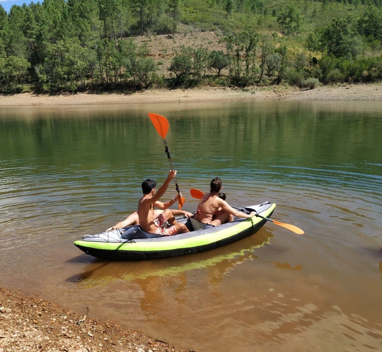 Kayak Canoa insuflável modelo ITIWIT Decathlon 2 lugares + 2x remos