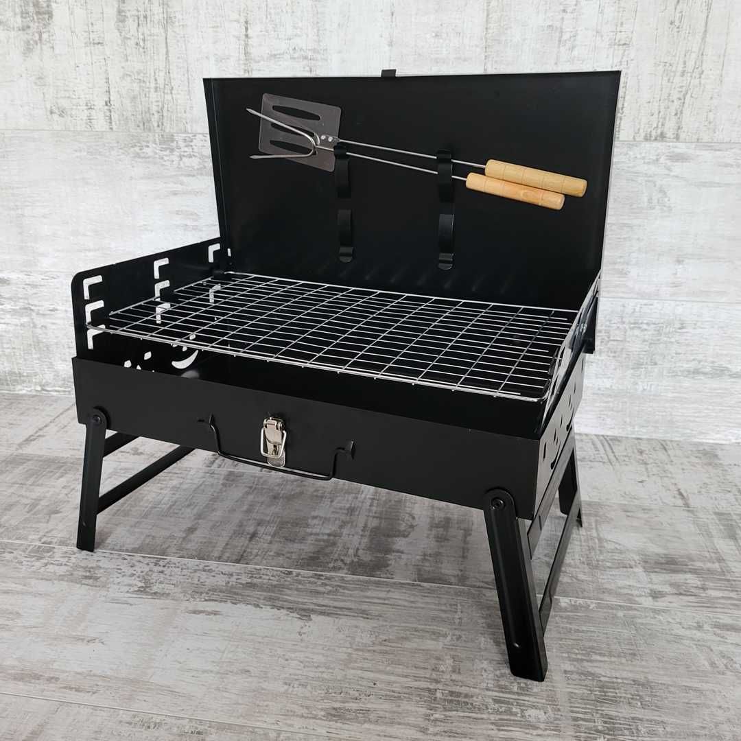 Grill walizkowy przenośny składany 42 x 25cm solidny