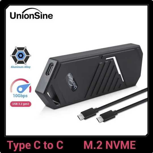 Obudowa SSD UnionSine M.2 NVMe USB A i C 10Gbps PCIe SSD Box