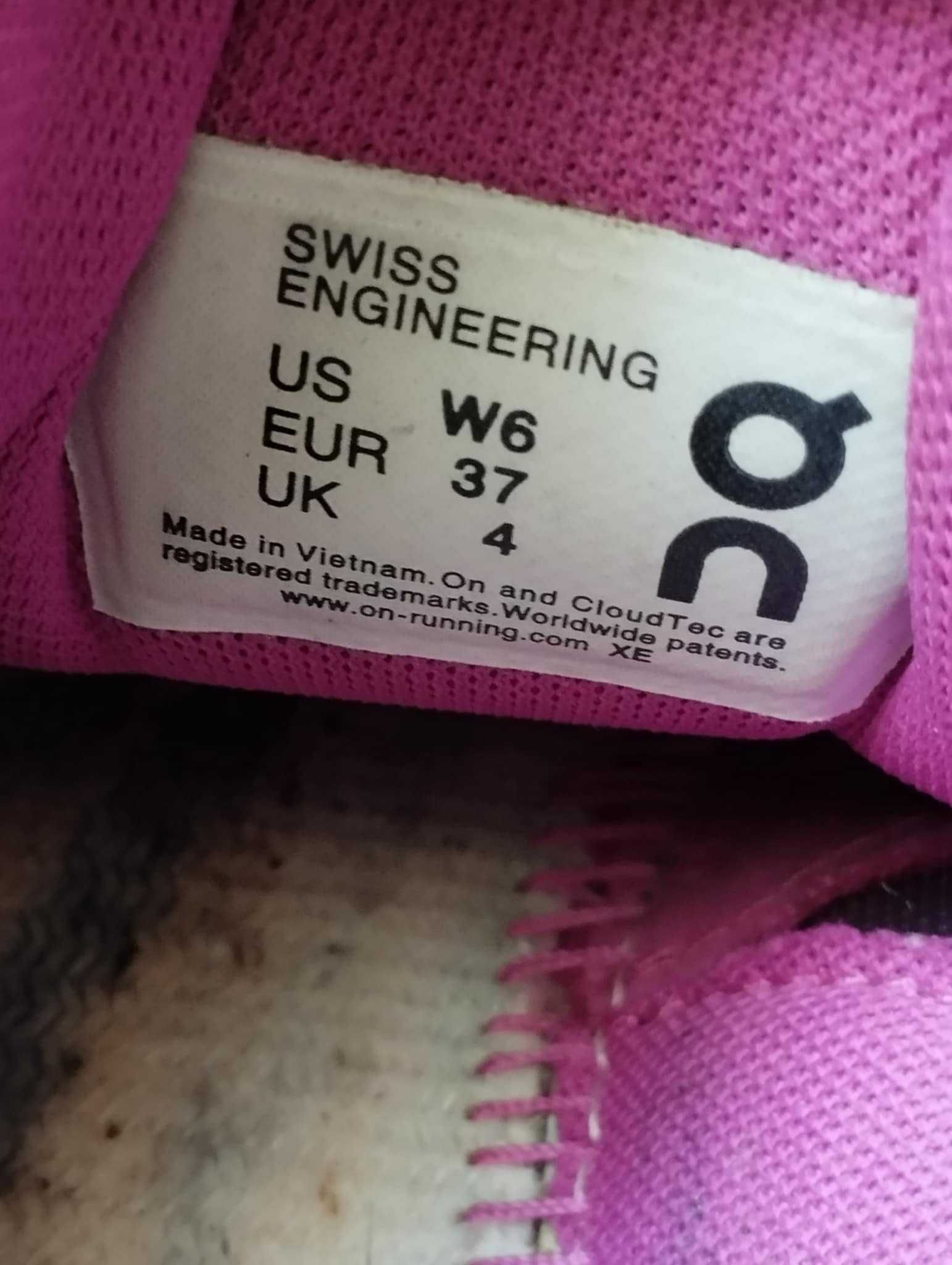On Cloud Running Swiss Engineering buty do biegania size 37
