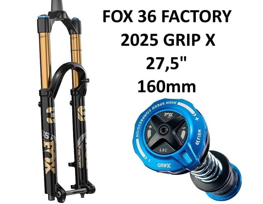 -60% NOWY amortyzator 27,5" FOX 36 GripX Factory 160mm Kashima 2025 FV