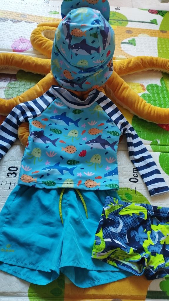 Conjunto praia - tubarões 24-36 meses