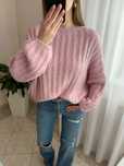 Sweter pudrowy overize na wiosnę uni (M-XL)