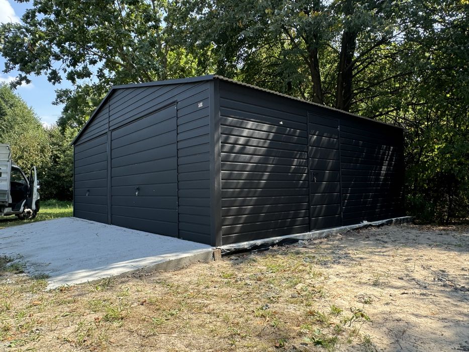 Garaz glaszany/ blaszak 7x6 ocynkowany profil zamkniety