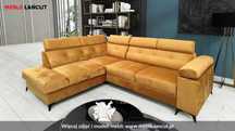 Duży Narożnik Sofa Porto II, Pikowany, wygodny, Gąbka HR, Sprężyny