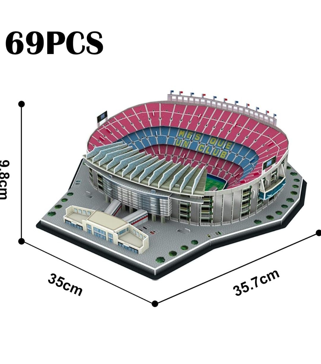 Georgie Porgy Stadion piłkarski 3D, puzzle "zrób to sam"