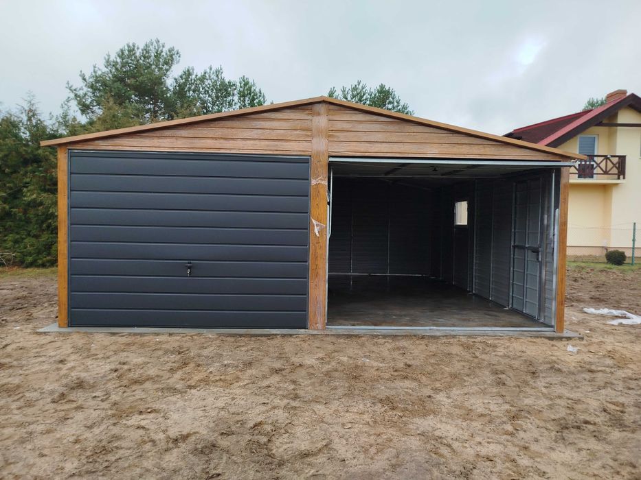 OCYNK Garaż Blaszany OCYNKOWANY-NA BUDOWĘ- Garaże Blaszane - Maj-Blach