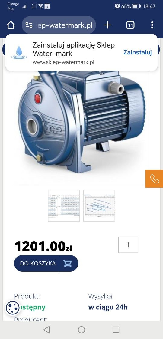 Sprzedam pompę hydroforowa