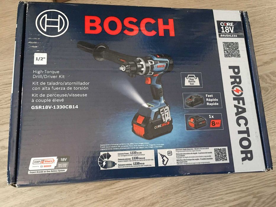 Оригинал 110Нм 150Нм BOSCH 18V Мощный бесщеточный ударный шуруповерт