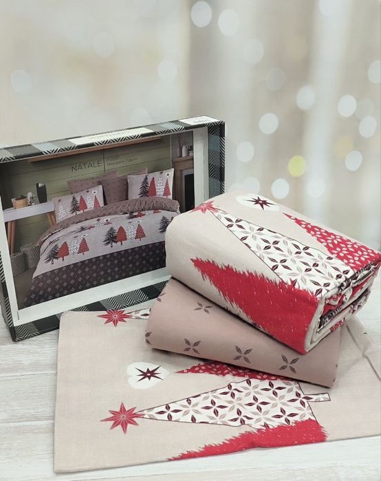 Новий Рік. Фланелева постільна білизна. Є різні кольор Warmatex  євро.