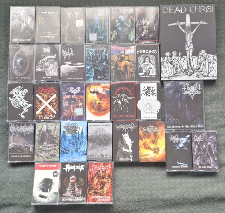 Black i death metal duży zestaw kaset