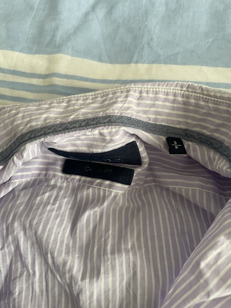 Massimo Dutti Mens Striped Casual Fit S Cotton Linen Blend