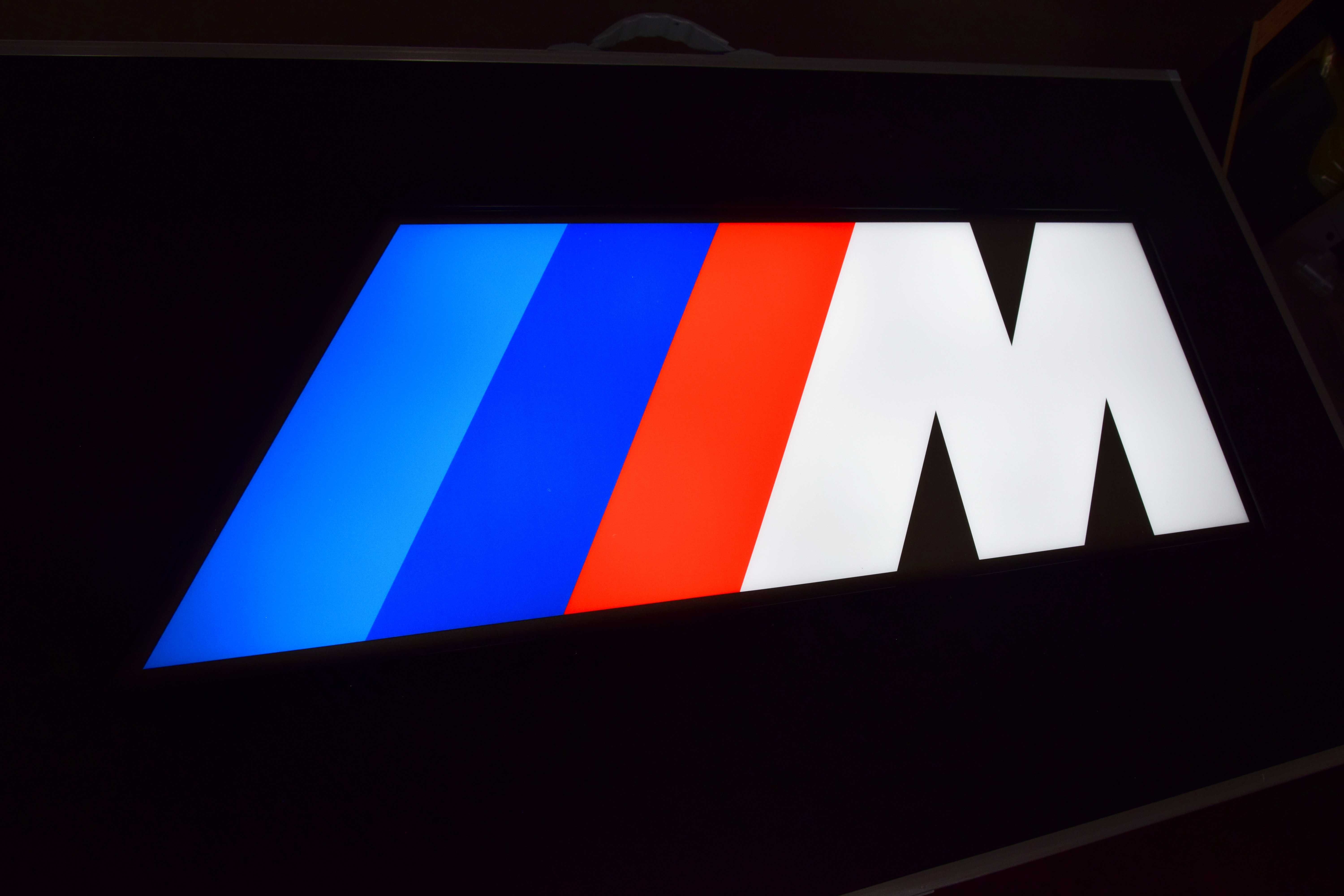 LED Neon BMW MPOWER, Logo świecące 3D, Znaczek, Reklama, Baner