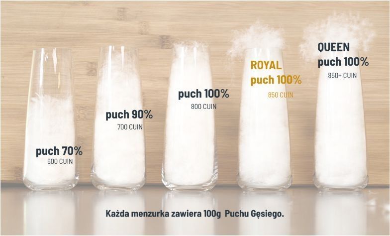 Kołdra AMZ ROYAL zimowa puch 100% 220x240cm Biały