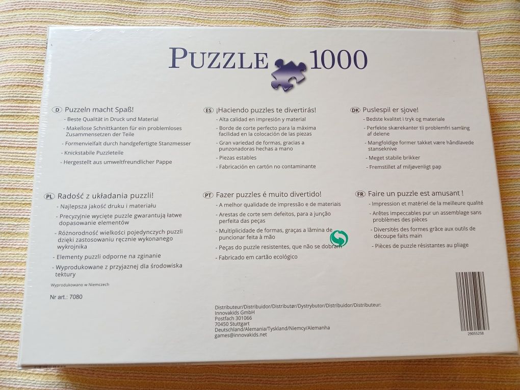 Puzzle novo de 1000 peças