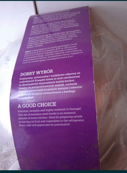 Miski ze stali nierdzewnej