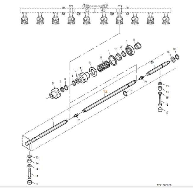 Wałek sześciokątny sieczkarni KEMPER L-1490