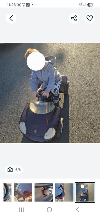 Auto na pedały porsche