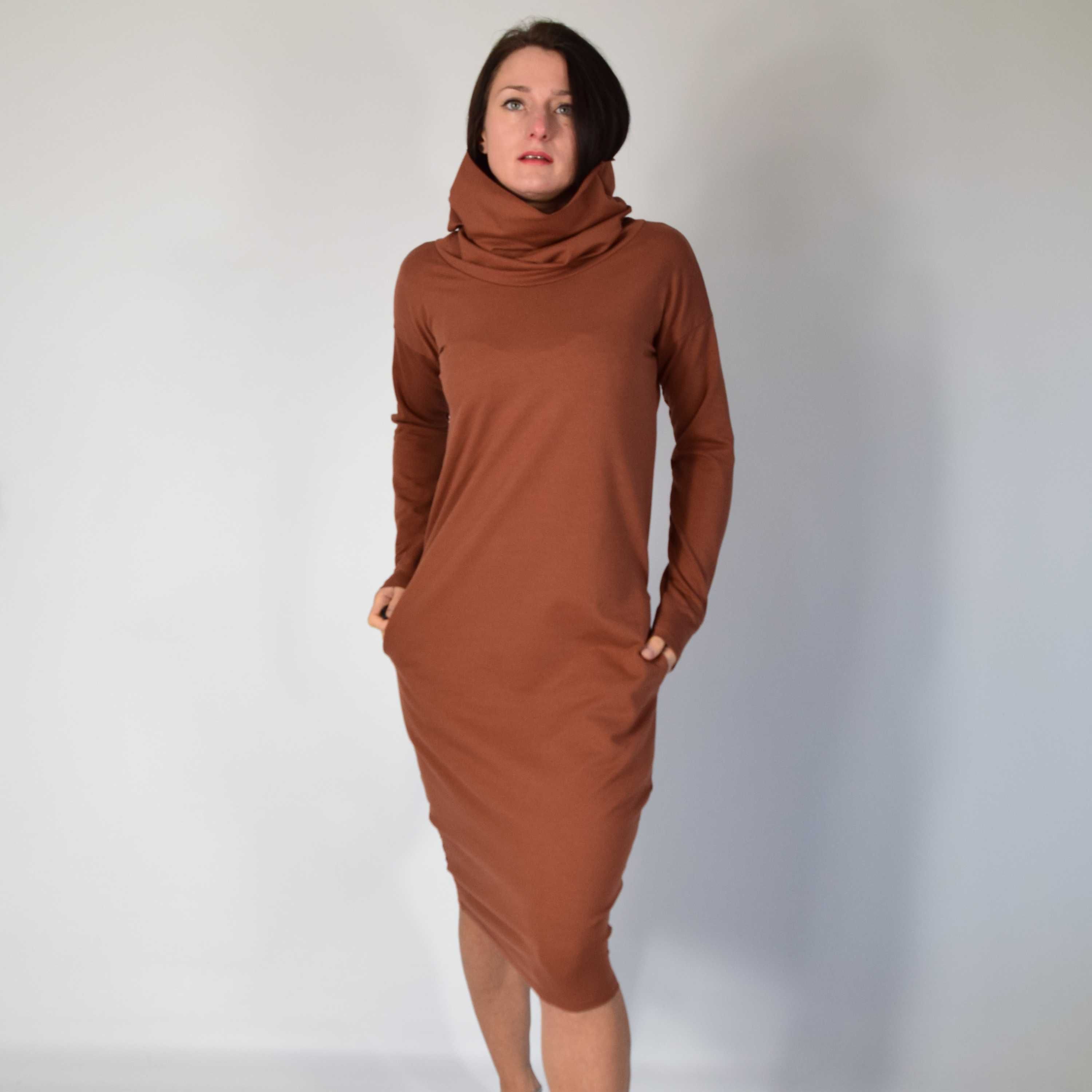 NOWA różne rozmiary sukienka dresówka (1424) collibri szyte w Polsce