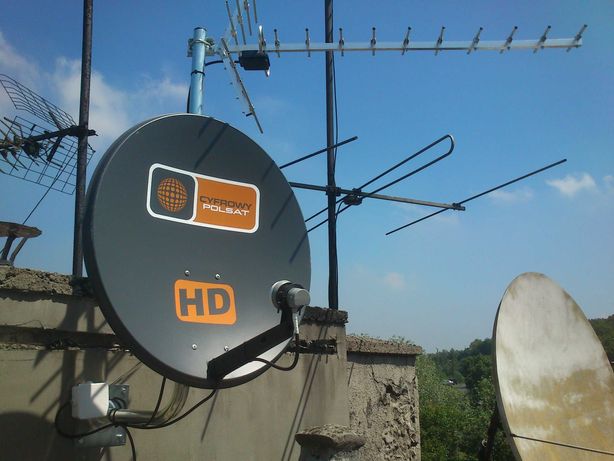 MONTAŻ ANTEN naziemna DVB-T2 HEVC POLSAT NC PLUS serwis 24H Canal+ 4K
