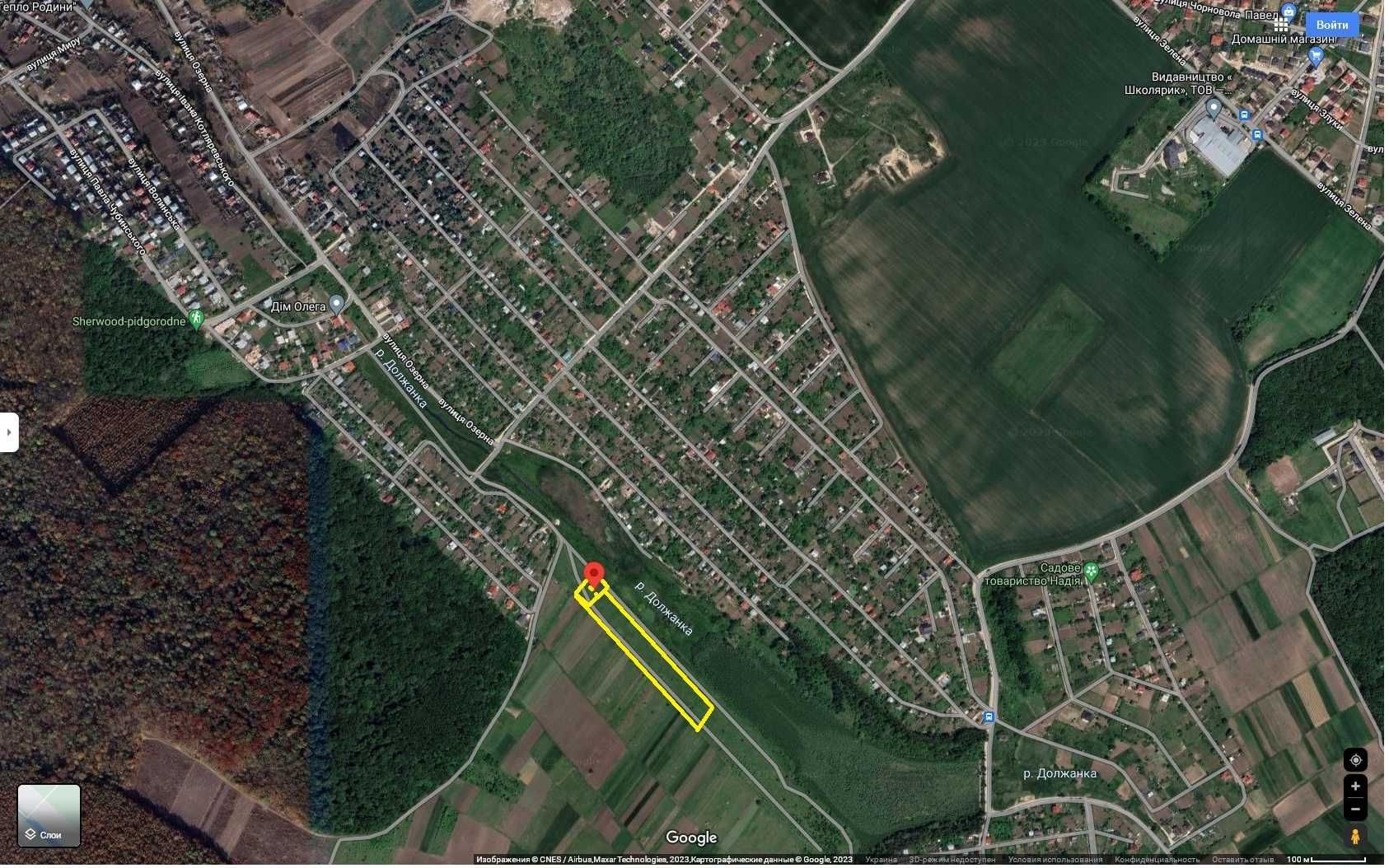Продається ділянка с. Підгороднє поблизу річки