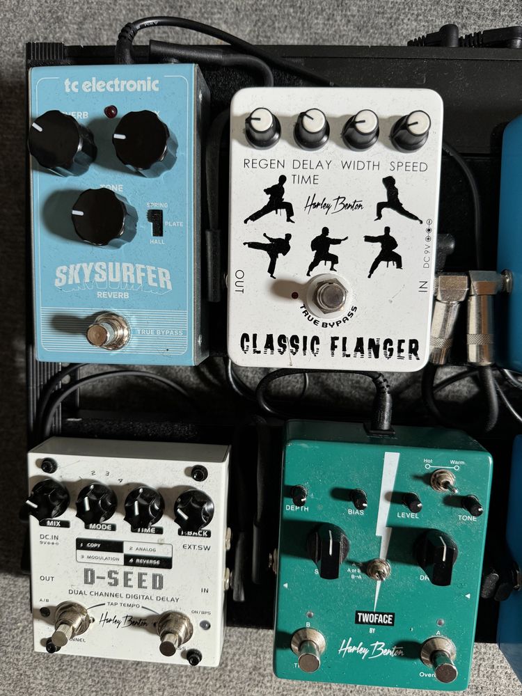 pedal board with pedals