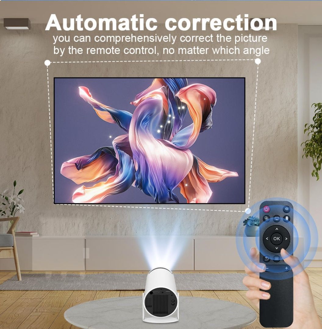 Projector 6000 lumens ANDROID + keystone 4D + WiFi + bluetooth / 1080P