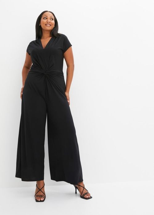 B.P.C czarny kombinezon z marszczeniem ^52/54