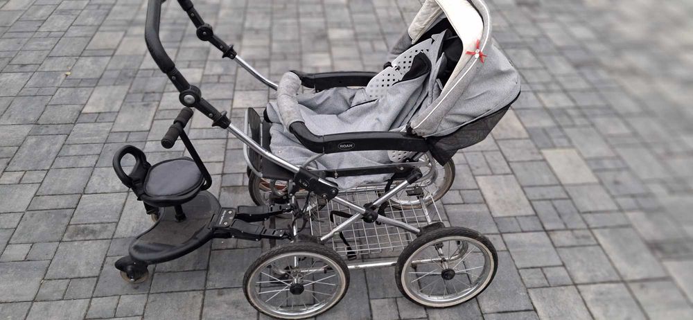 Wózek Roan komplet wózek/spacerówka gondola nosidełko + dostawka