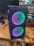 Корпус полноразмерный ATX Qube QB бок стекло. 2 вент 200 мм и 120 ARGB