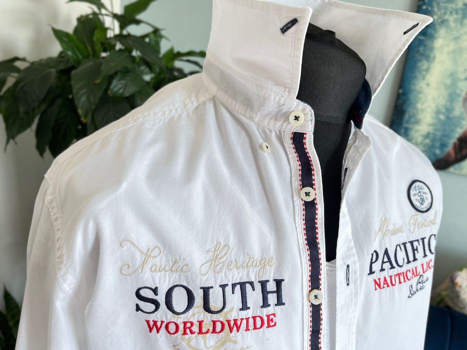 Biała koszula męska white Poplin bawełna modern fit L/XL