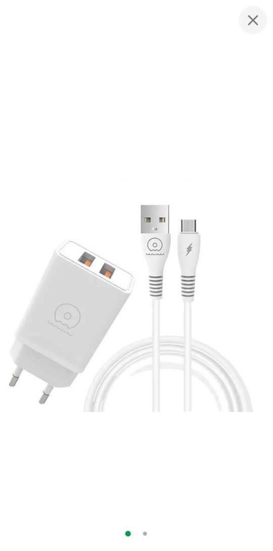 Зарядне мережеве WUW T55 2USB 3.1A + кабель USB to Lightning для Iphon