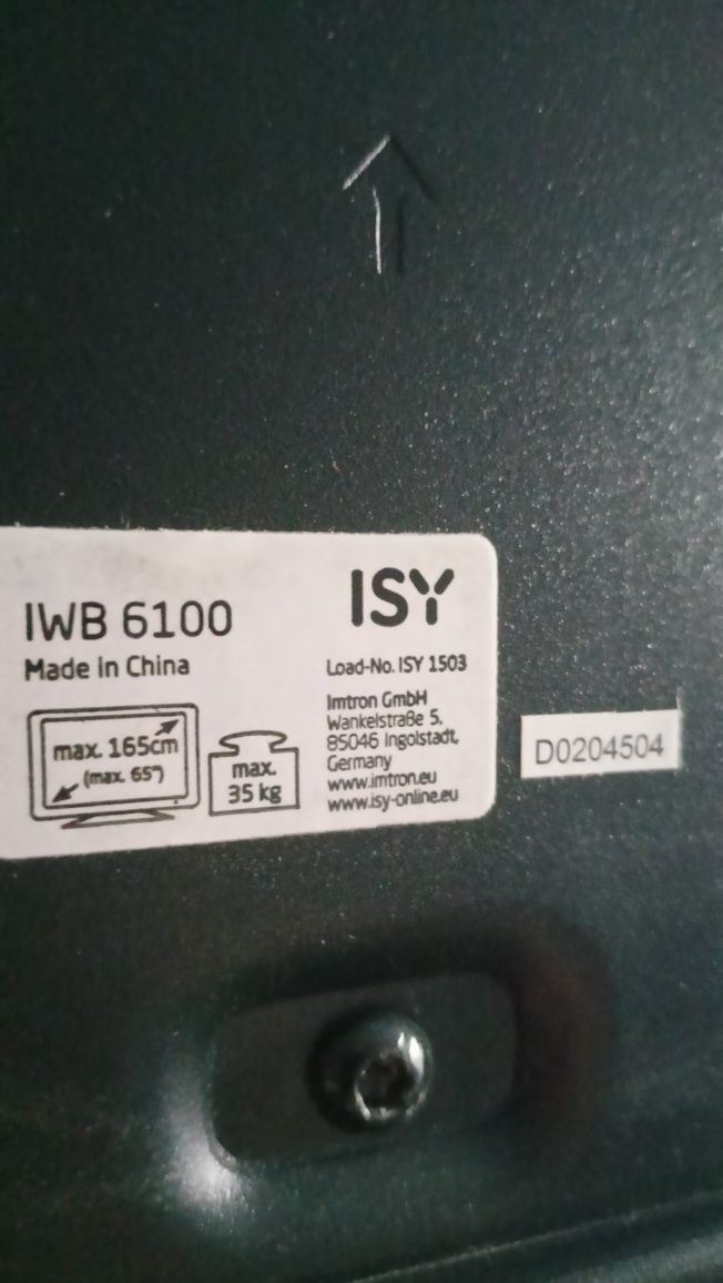 Uchwyt wieszak na telewizor ISY IWB6100