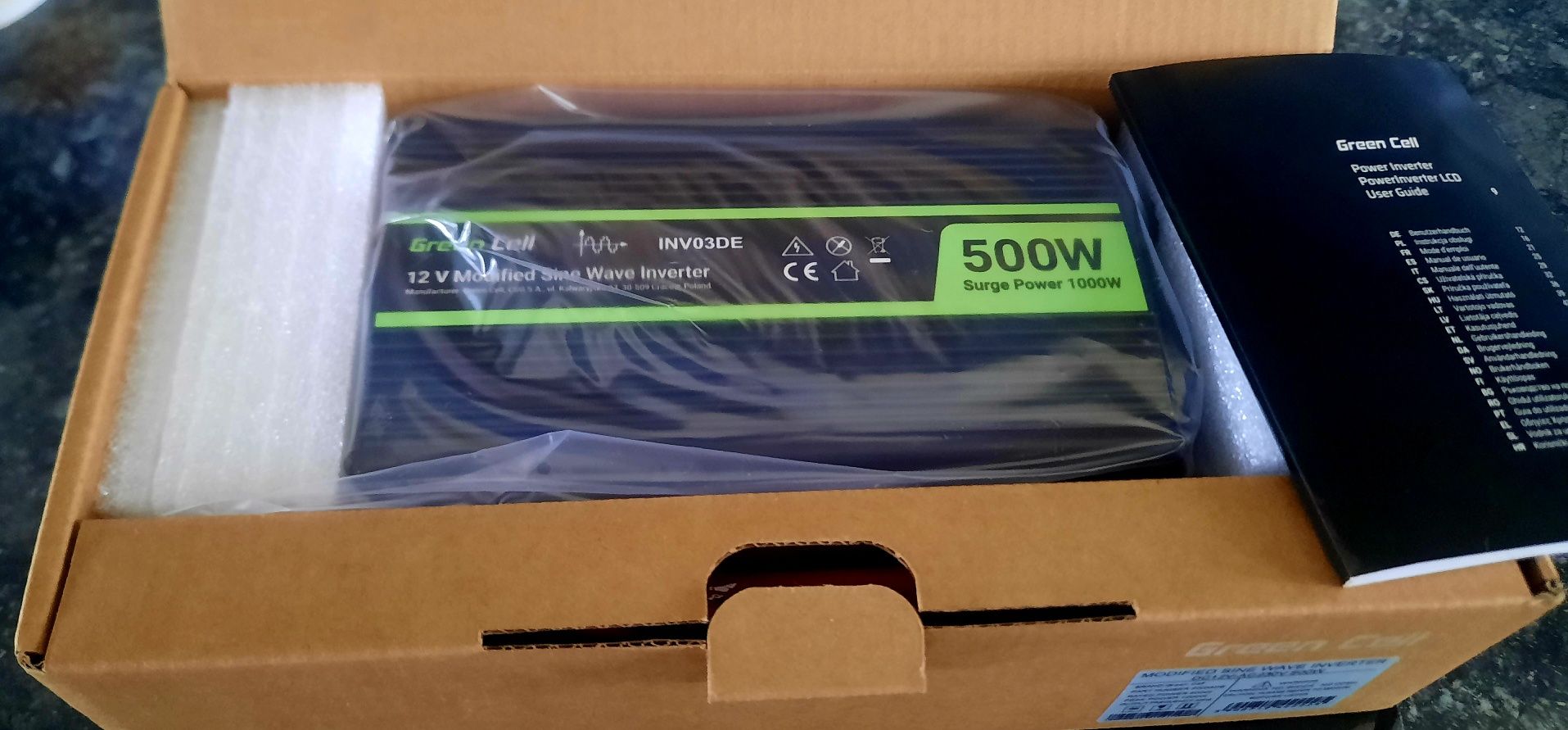 Інвертор перетворювач 12V Green Cell, акумулятор 12v 100ah