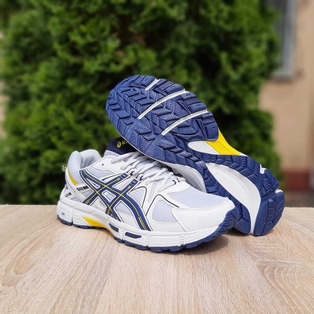 Чоловічі кросівки Asics Gel Kahana 8 білі з синім 11257 ВЕЛИКАНИ