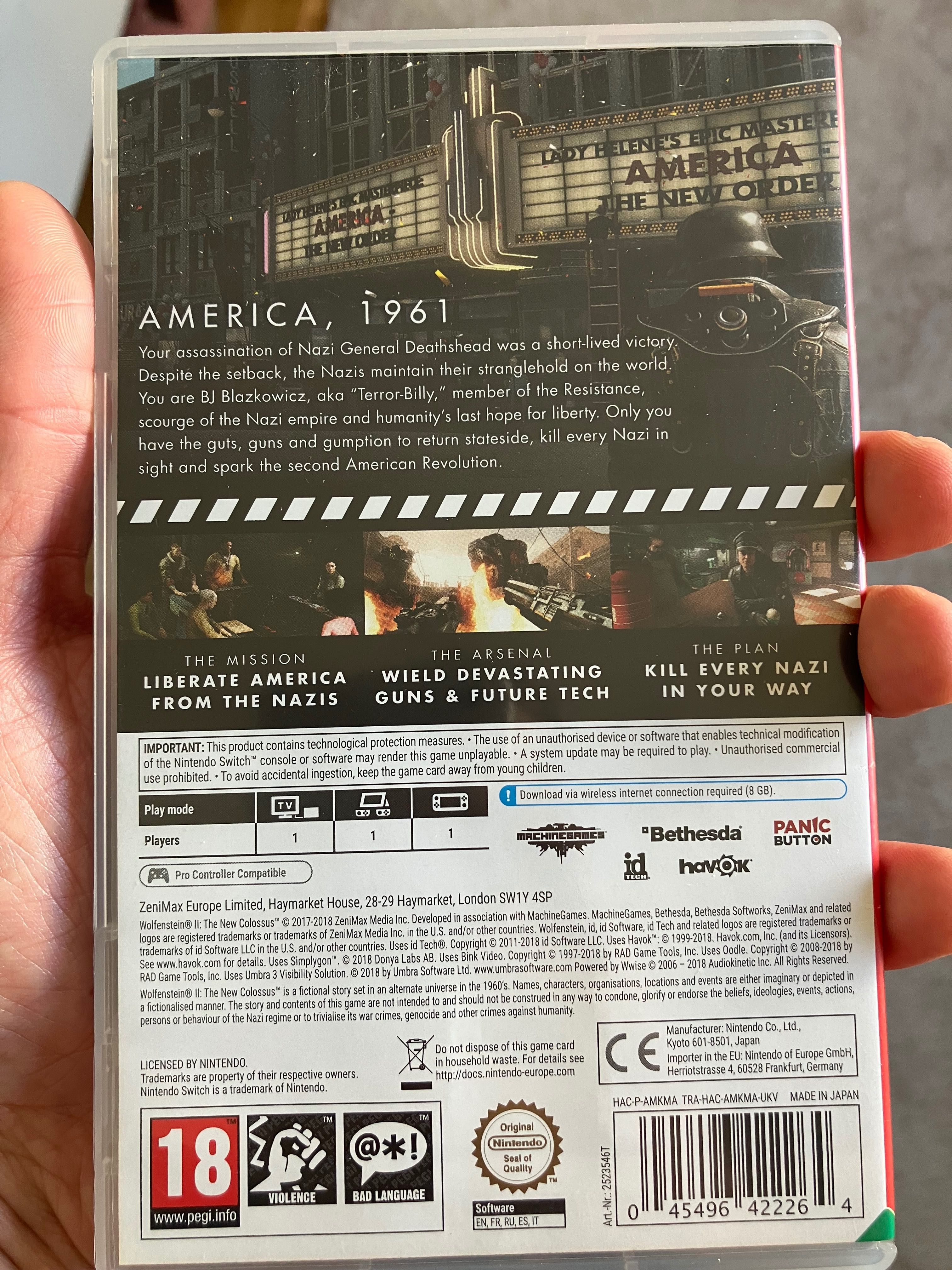 Wlofenstein II The New Colossus Switch
