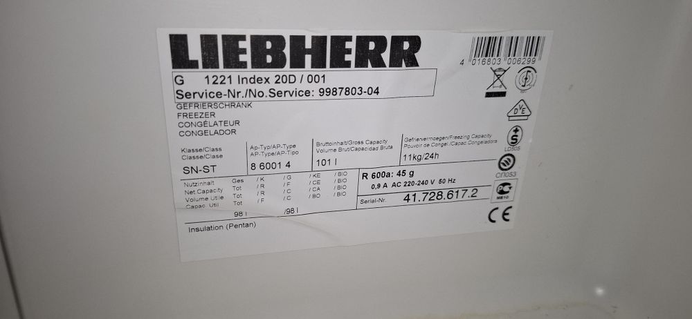 Морозильна камера Liebherr G 1221