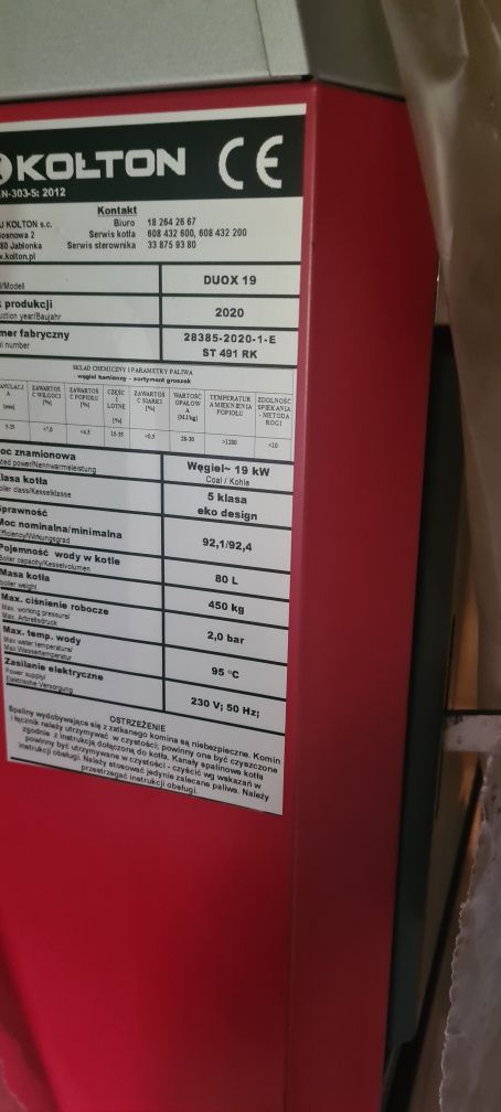 Piec kołton 5 klasy ekogroszek