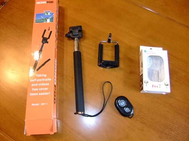 Kit selfies Preto Monopod Monope SelfieStick