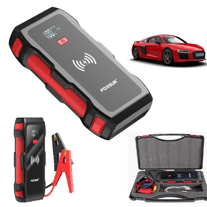 Mocny Jump Starter BOOSTER Rozruch PowerBank Ładowarka 39800 mAh 1200A