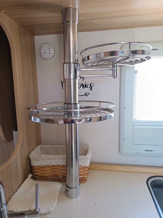 Fruteira inox para autocaravana, 66cm de altura.