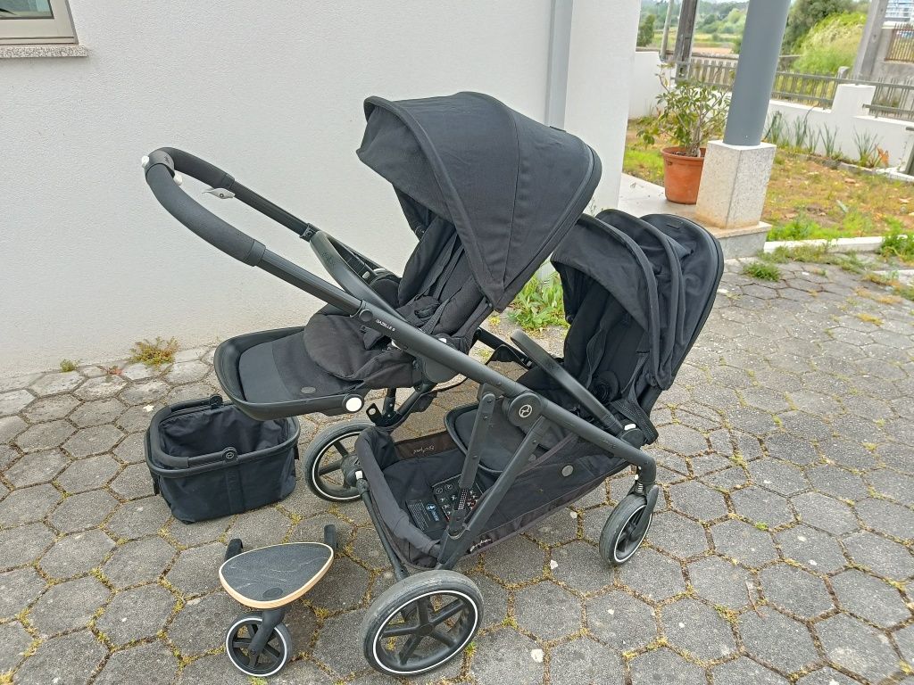 Carrinho duplo Gazelle S, com duas cadeiras